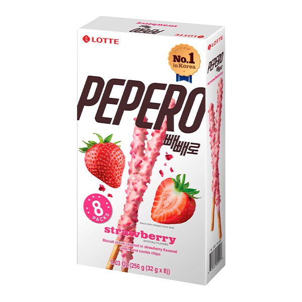 Соломка в шок. глазури Pepero 32гр Клубника