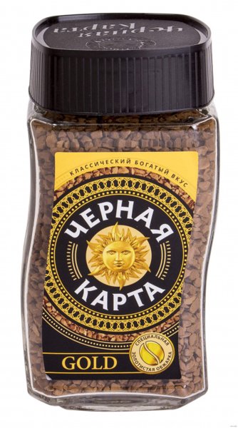 Кофе Черная Карта ГОЛД 95гр. ст/б 1/6