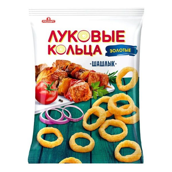 Лук. кольца 90г "Золотые" шашлык *10, шт