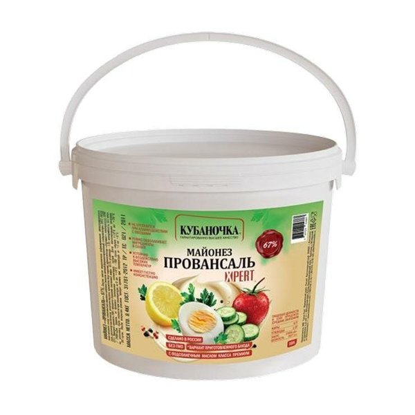 Майонез Провансаль Кубаночка ВЕДРО 9,4кг (инд.наб.)