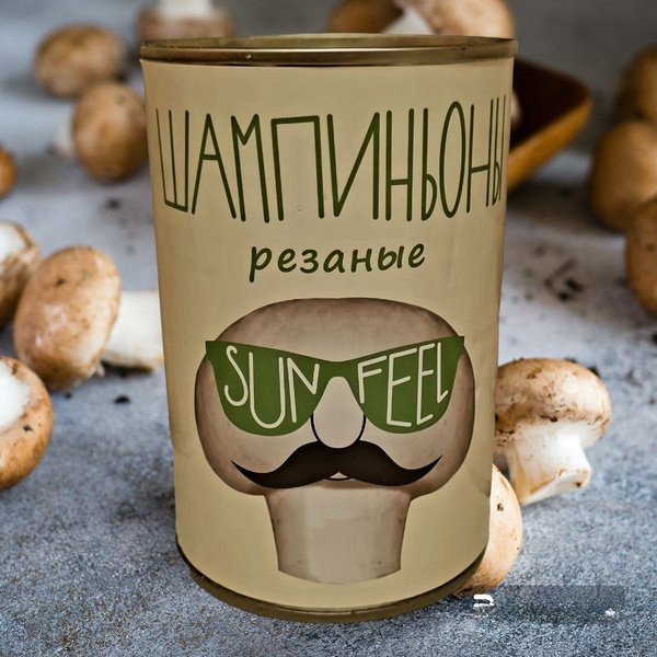 Шампиньоны резаные  850мл ТМ Санфил 1*12шт, шт