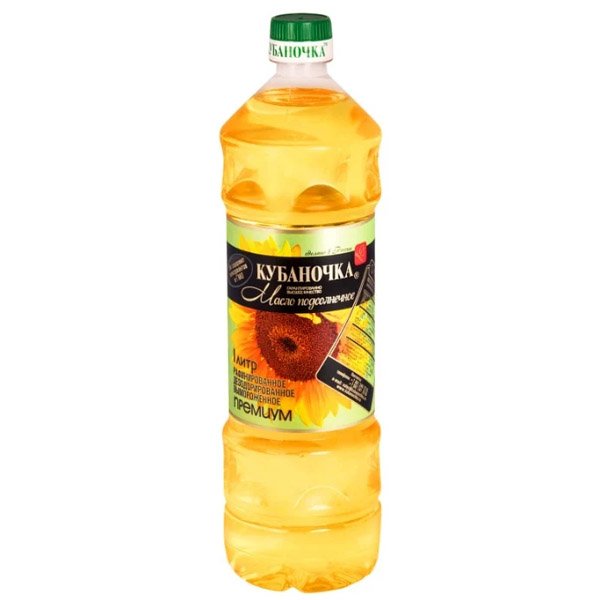 Масло "Кубаночка" 1л подсолн.рафин. 1/15 АКЦИЯ