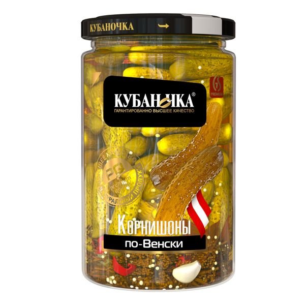 Корнишоны по-Венски Кубаночка 680г 1/8
