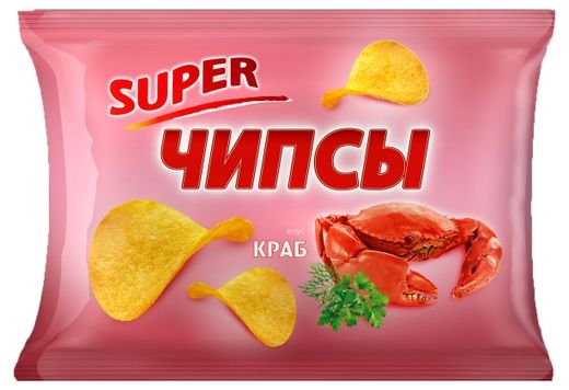 Чипсы 300г "Super чипсы" краб *11, шт
