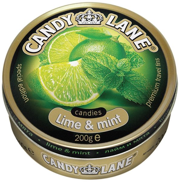 Candy Lane леденцы лайм-мята ж/б 200гр*6шт/4, шт