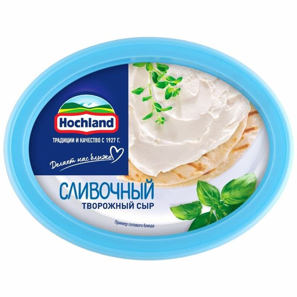 Сыр творожный Хохланд Сливочный 380гр 1*6шт, шт