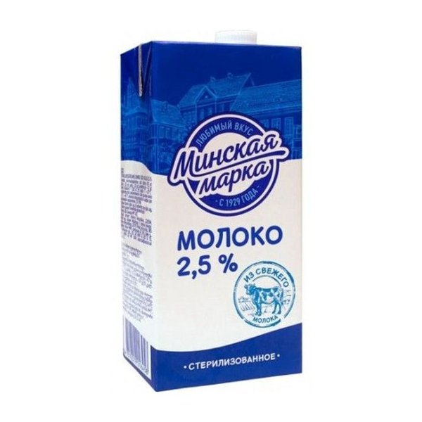 Минская марка Молоко стер. 3,2% % фибропак 1л 1/12