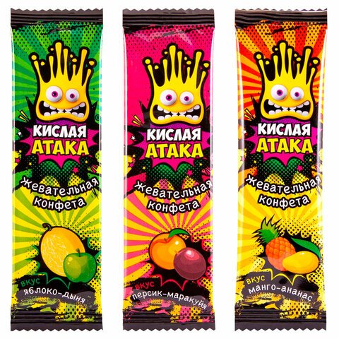 Жев.резинка "Кислая атака" 30гр*16шт/6, шт