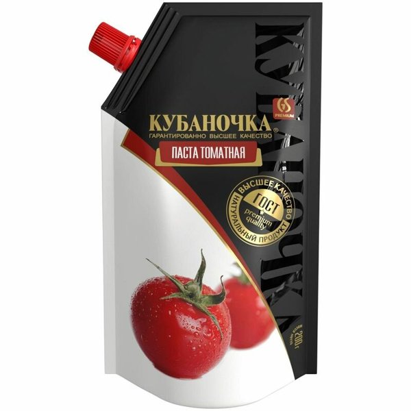 Томатная паста Кубаночка 200г ДОЙ-ПАК 1/20