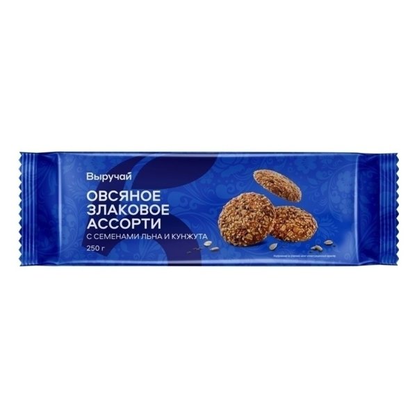 Печенье сдоб. Овсяное Злаковое ассорти 250гр 1/10