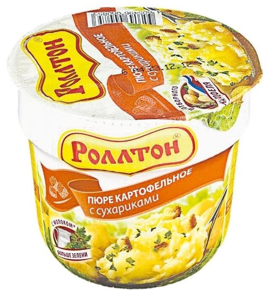 Пюре картофельное Роллтон фасованное с сухариками стакан 40г 1/24 (20013879)