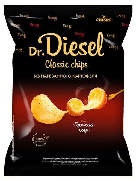 Чипсы 120г "Dr. Diesel" Горячий сыр *20 (7 мес), шт