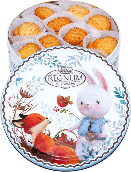 Regnum зайчик с корзин.печ.сдоб.в кокос.обсыпке 400гр*6, шт