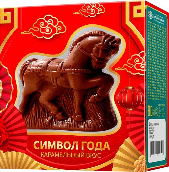 Фигурка из карамельной глазури Лошадь 40гр*20, шт