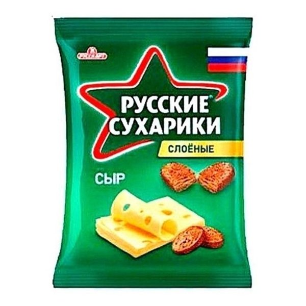 Сухар.ржаные хруст 50г "Русские сухарики" Сыр *24, шт