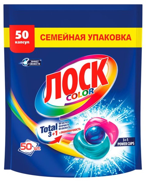 Капсулы д/стирки ЛОСК Колор 18шт*6, шт