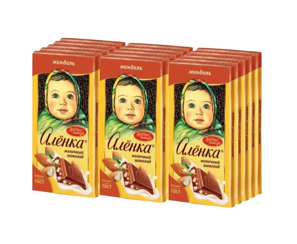 Шок "Алёнка" с миндал 75г *16шт*6шб