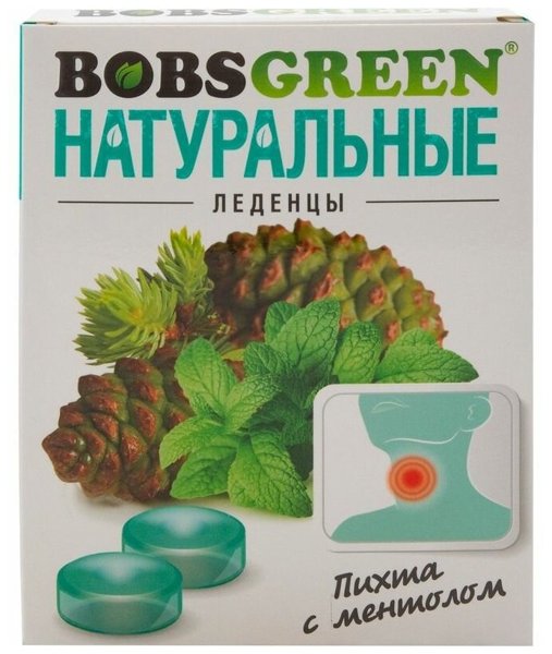 BobsGreen леденцы пихта-ментол 32гр*16шт/6, шт