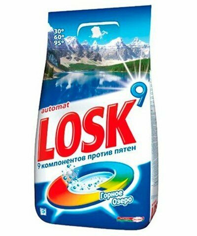 Стиральный порошок Лоск Горное озеро 4,05кг*4, шт