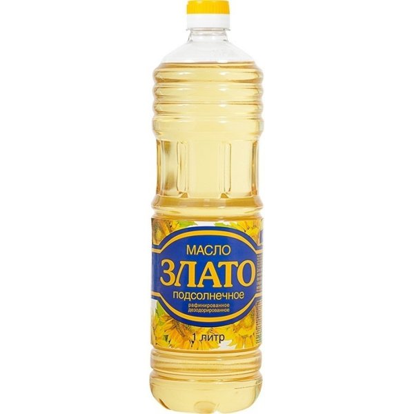 Масло Злато 1л подсолн.рафин. 1/15