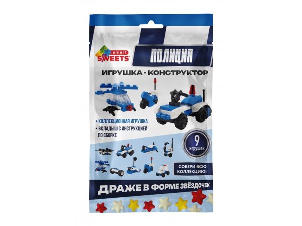 Smart Sweets Полиция игрушка с драже 5гр*20шт/8, шт