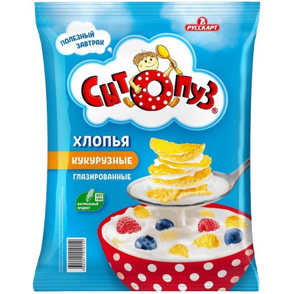 Хлопья кукуруз. 300гр "Сытопуз" глазиров.*7, шт
