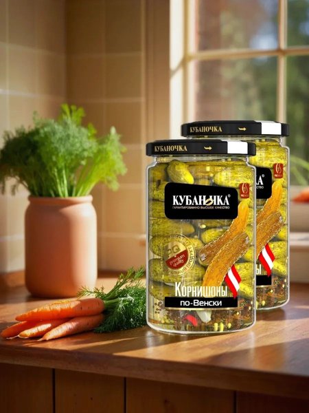 Корнишоны по-Венски Кубаночка 360гр 1/12