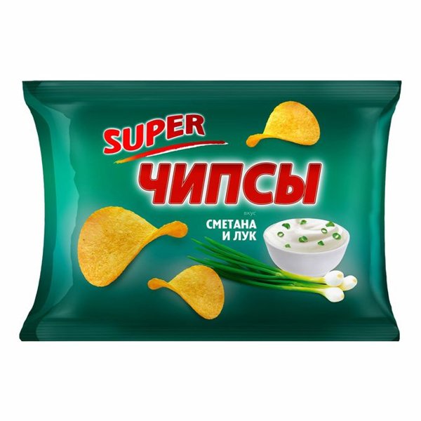 Чипсы 300г "Super чипсы" сметана/лук *11, шт