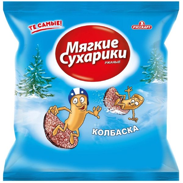 Сухар.ржаные хруст 38г "Мягкие сухарики" Колбаски *32, шт