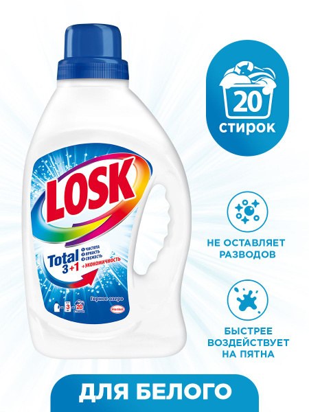 Средство д/стирки жидкое Лоск Горное озеро 1,3л*4, шт