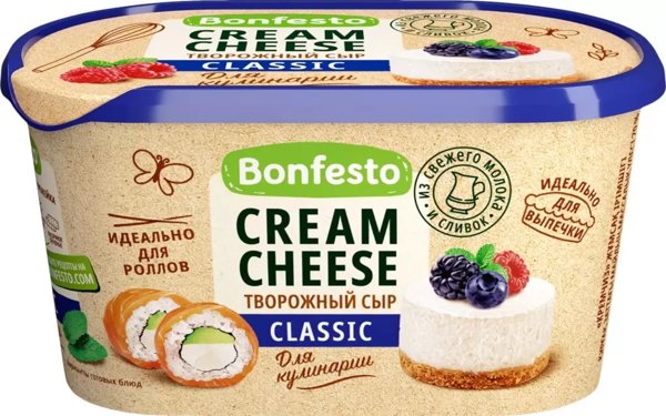 Творожный сыр Кремчиз Классик 70% 400гр Bonfesto 1*6шт, шт