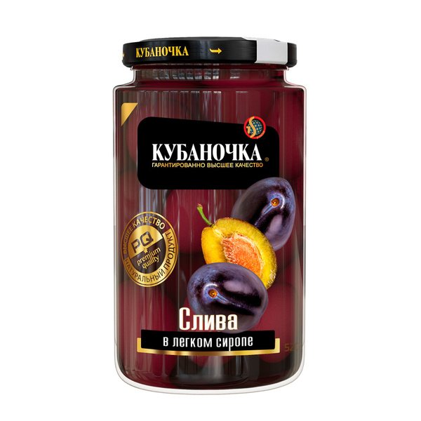 Компот Кубаночка Слива 520г 1/12