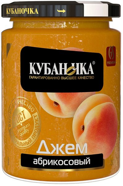 Джем абрикосовый Кубаночка 300г 1/12