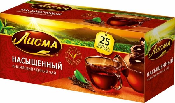 Чай Лисма насыщенный 25 пак. 1/18
