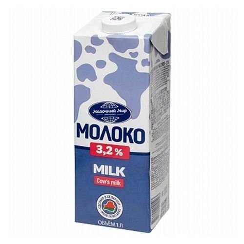 Молоко Молочный Мир 3,2% Беларусь 1/12