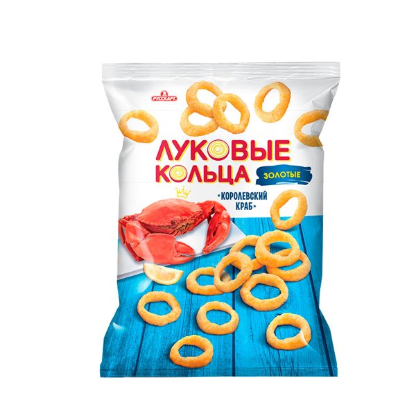 Лук. кольца 90г "Золотые" краб *10, шт