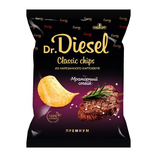 Чипсы 65г "Dr. Diesel" Мраморный стейк *26, шт