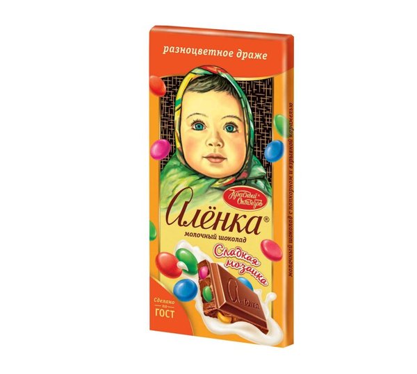 Шок "Алёнка" с разноцв драж 75г *16шт*6шб