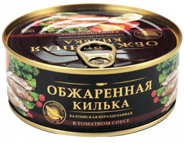 Килька балт. (шпрот) нераздел. ОБЖАРЕН. в т/с За Родину 240г КЛЮЧ №001 1/18