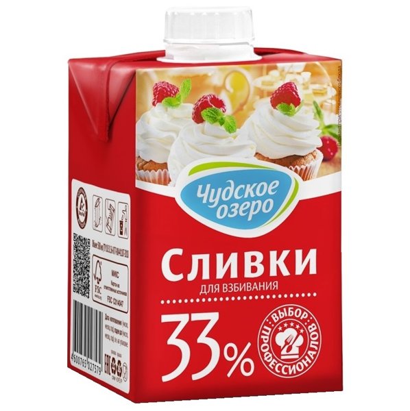 Сливки питьевые 22% 1л Чудское озеро 1*12шт, шт