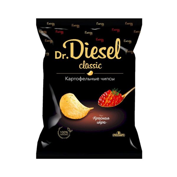 Чипсы 120г "Dr. Diesel" Красная икра *20 (7 мес), шт