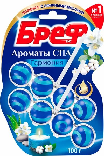 Туалетный блок Бреф Ароматы СПА Гармония 2х50г*10, шт