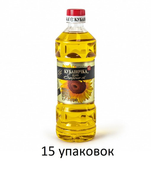 Масло "Кубаночка" 1л подсолн.НЕРАФ. 1/15