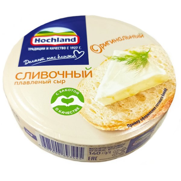 Сыр плавленый Хохланд Сливочный Оригинальный 380гр 1*6шт, шт