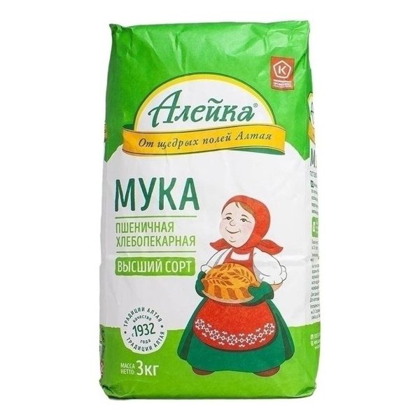 Мука в/с 2 кг Алейка 1/6шт
