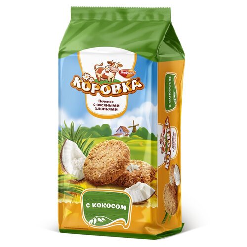 Печ "Коровка" сдо.с овсян.хлопьями и кокосом 152г *12