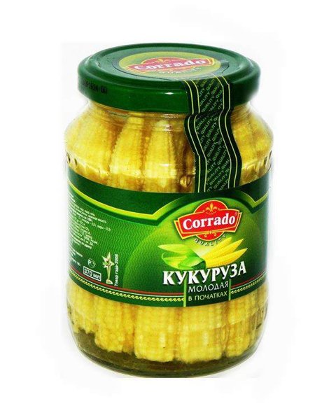 Кукуруза початки целые св/м 1/10