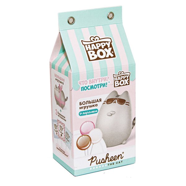 Happy box Pusheen фигурка+кар.в пак.20гр*12шт*8, шт