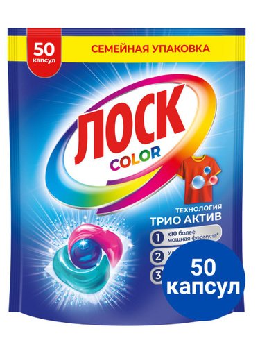 Капсулы д/стирки ЛОСК Колор 12шт*4, шт