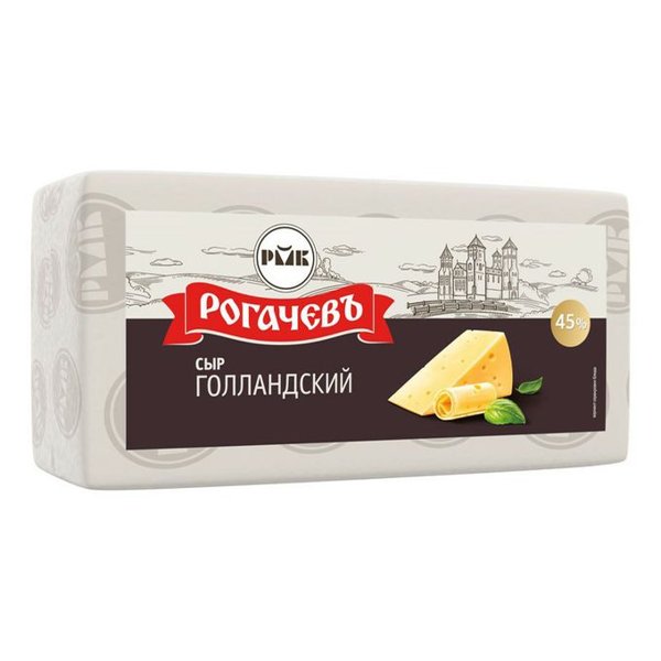 Голландский сыр 45% ТМ Рогачевъ брус 4*~4кг, кг